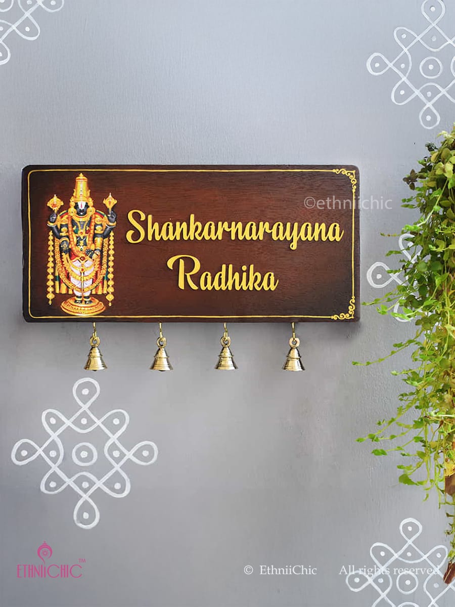 Handpainted Wooden Name board - Balaji