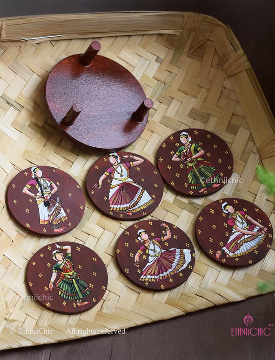 Coasters - Round - Barathanatyum Dancers