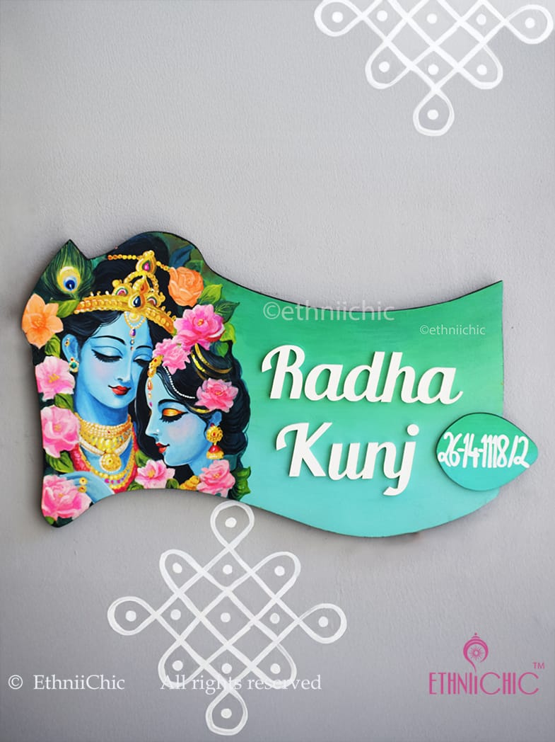Radha Krishna Name board