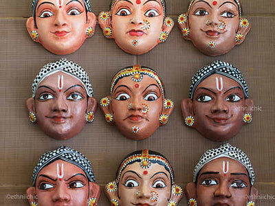A Dance of Colors: Merging Navarasa from Kerala Mural Art with Cheriyal Mask Art of Telangana