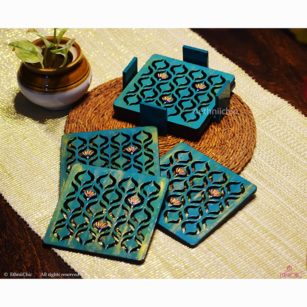 Handpainted Jaali coaster 1 image 0
