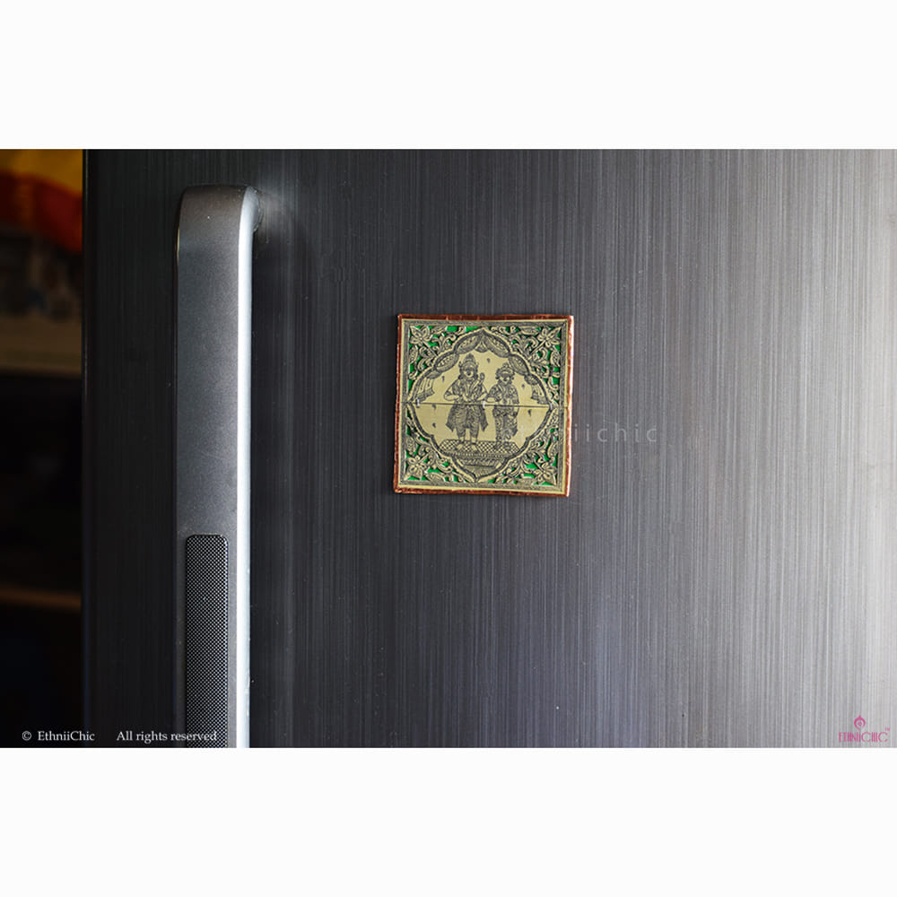 Pattachitra Ram Sita Fridge Magnet image 1