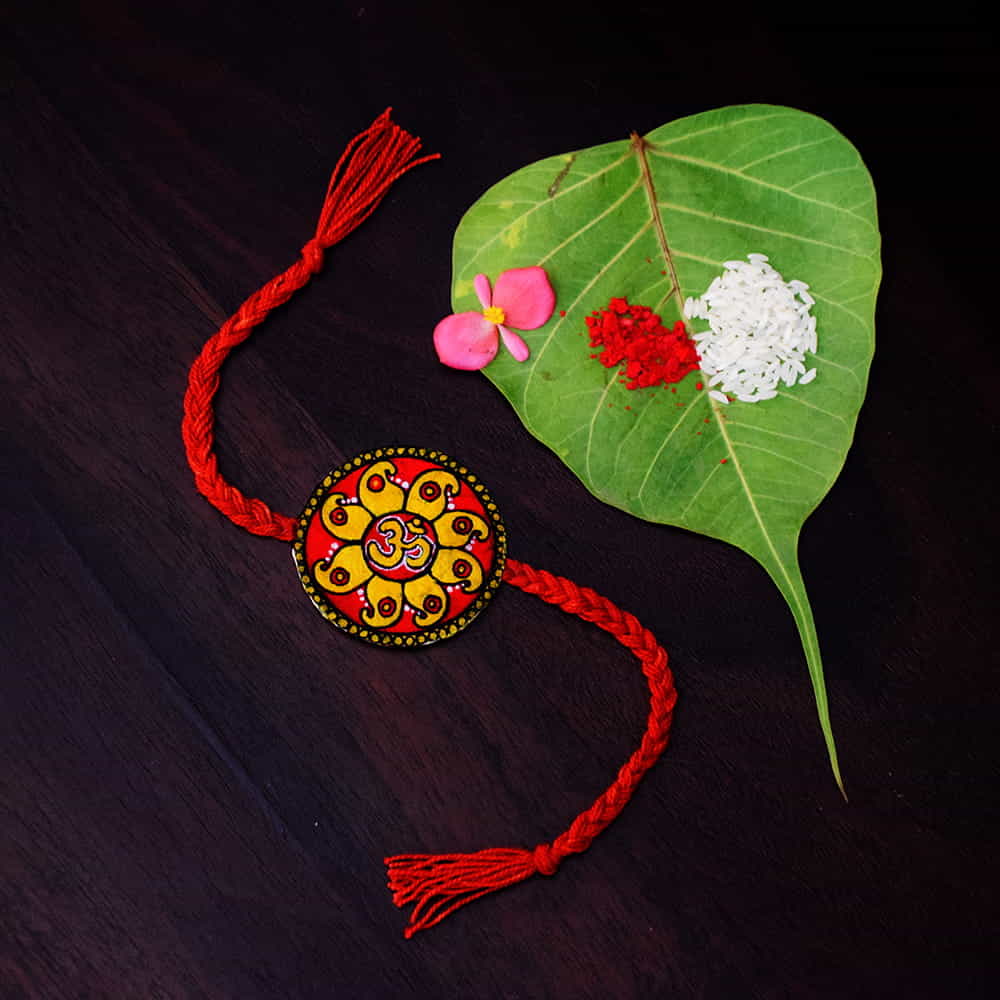 Handpainted Rakhi (On Seed Paper) Mandala Design 4 image 2