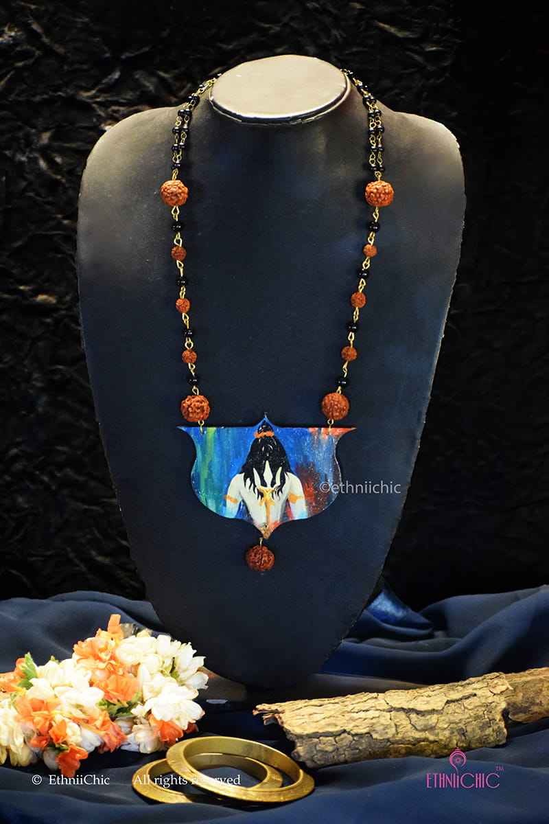 Hand painted Shiva piece