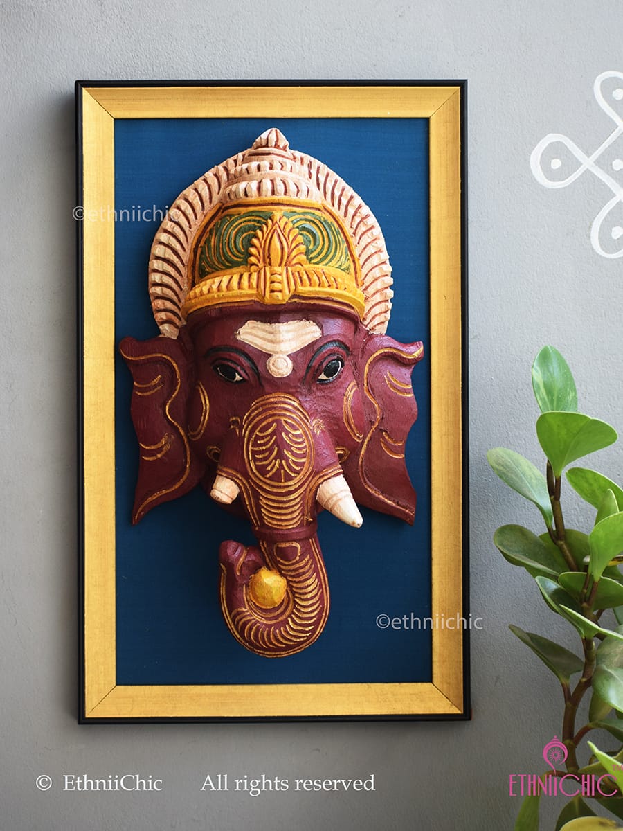 Wall Mounting Ganesha Head Frame