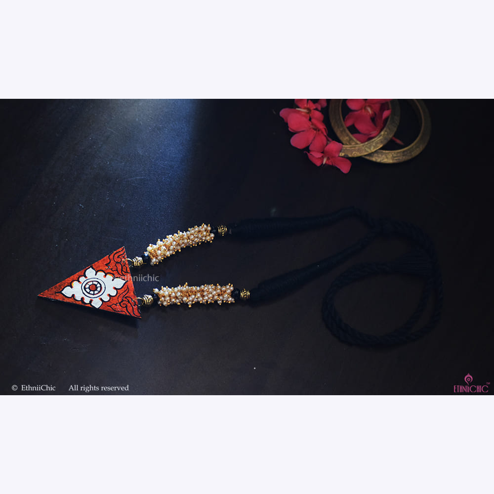 Hand painted Mural Motif Necklace 2 image 1