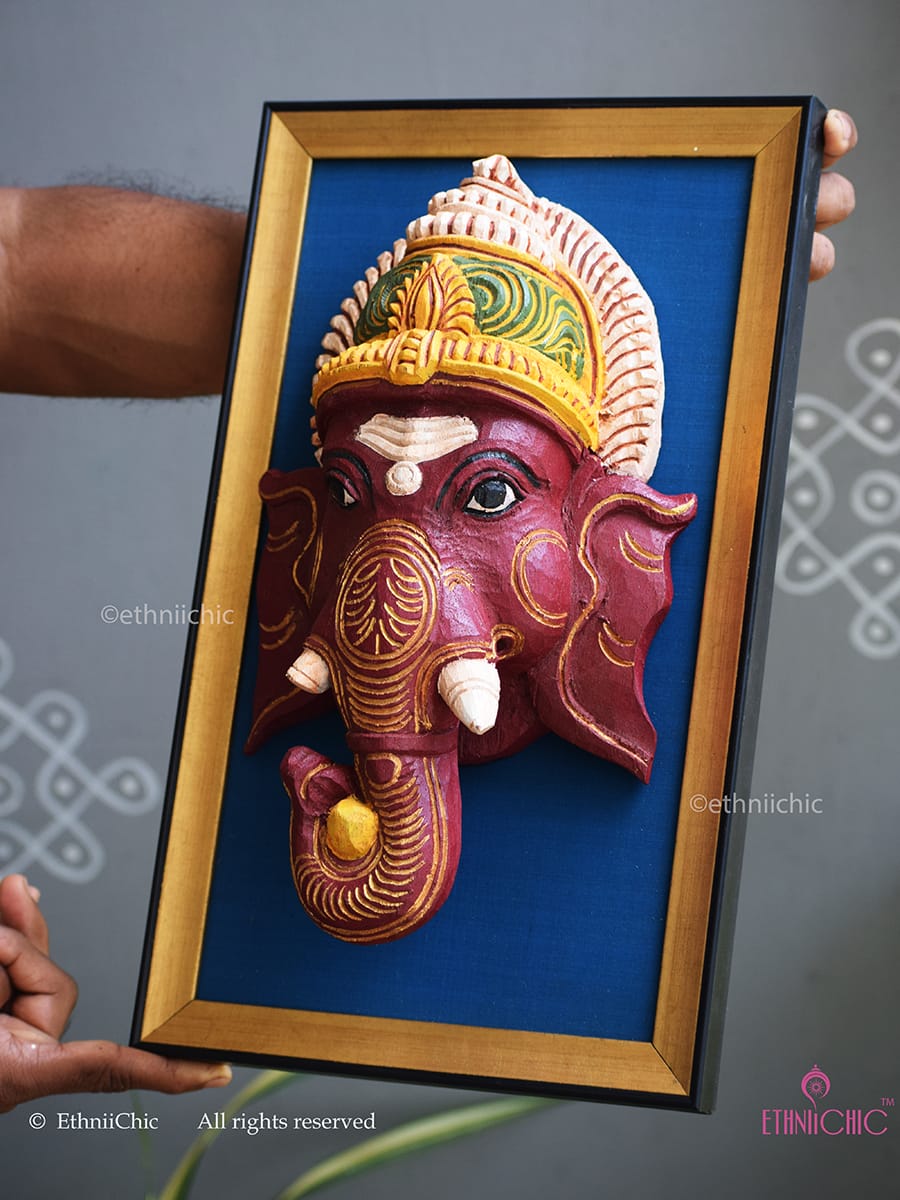 Wall Mounting Ganesha Head Frame