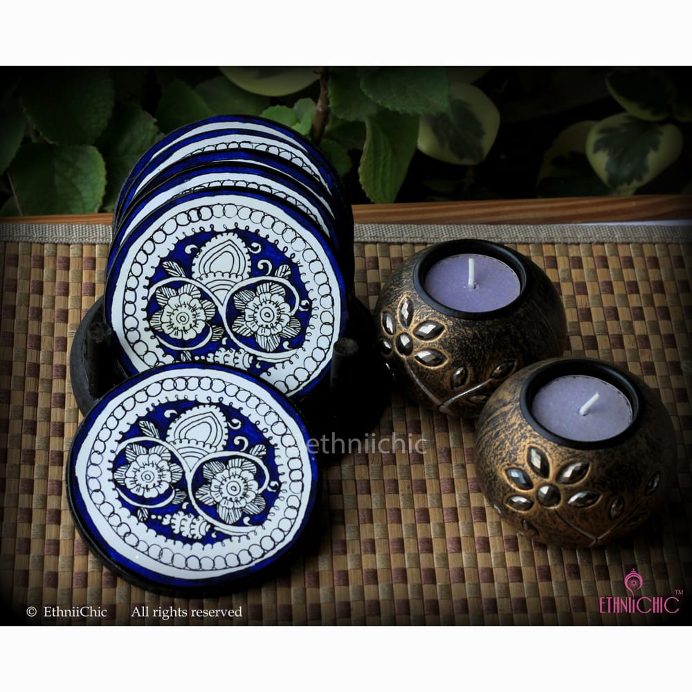 Coasters - Round - Tholu Flowers image 0