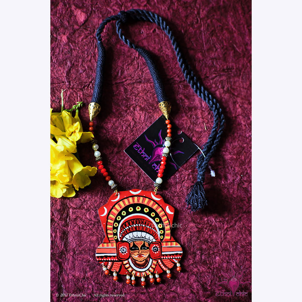 Handpainted  Theyyam Neckpiece 1 image 0