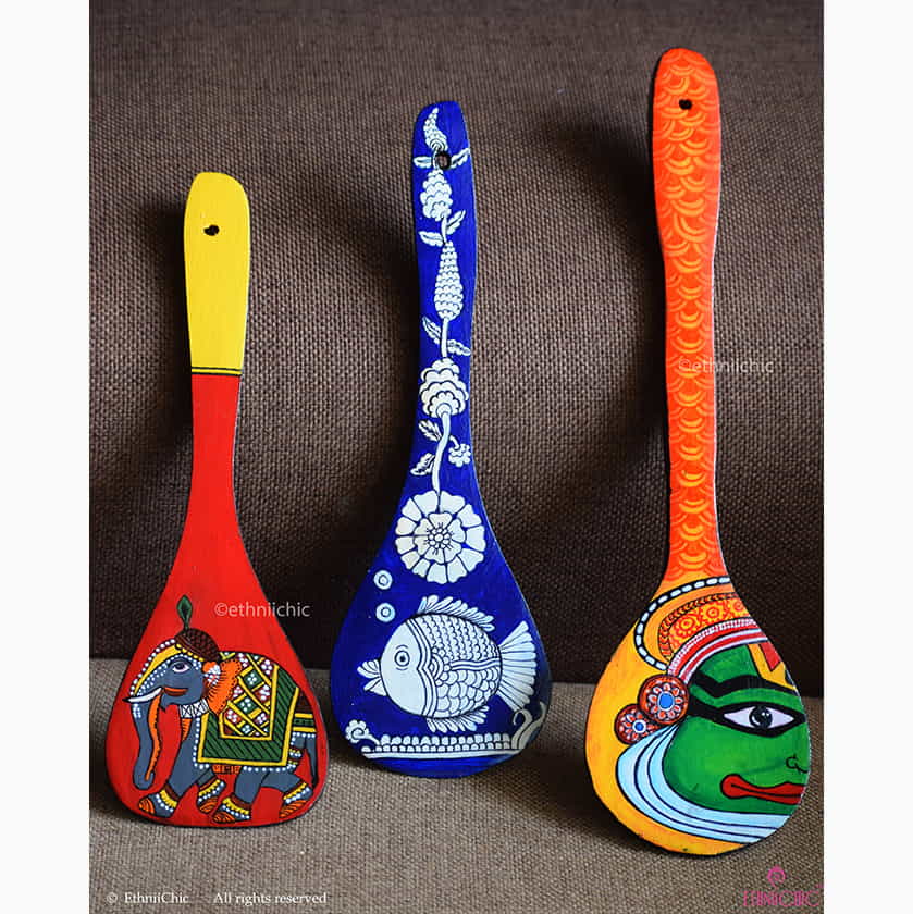Hand painted Spatula Wall Decor - Set of 3 image 0
