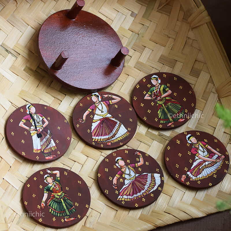 Coasters - Round - Barathanatyum Dancers image 0