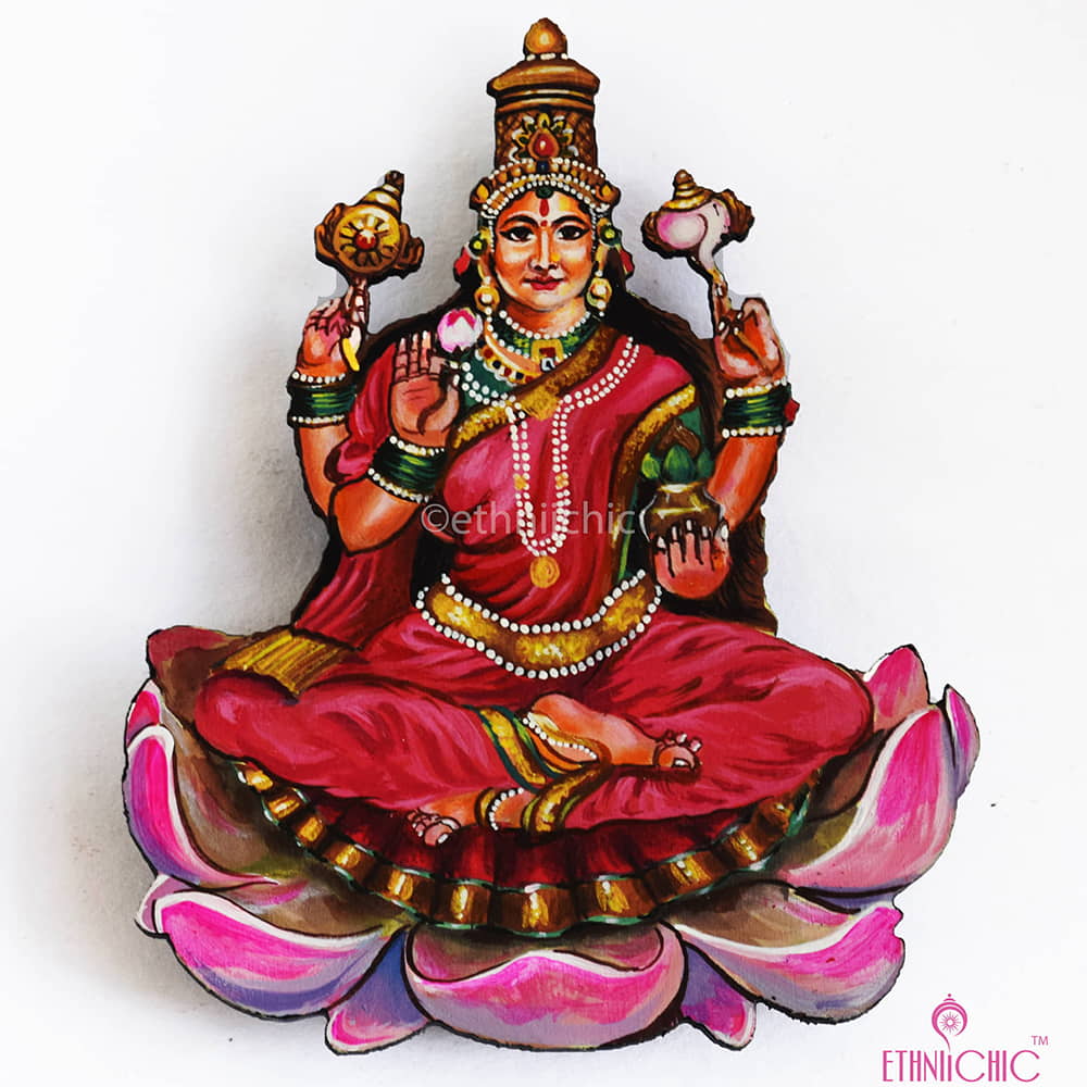 Hand painted Lakshmi Cut out image 1