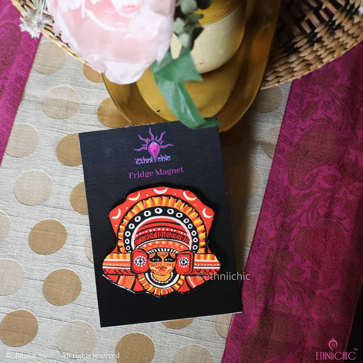 Kerala Mural Fridge Magnet - Theyyam 1 image 0
