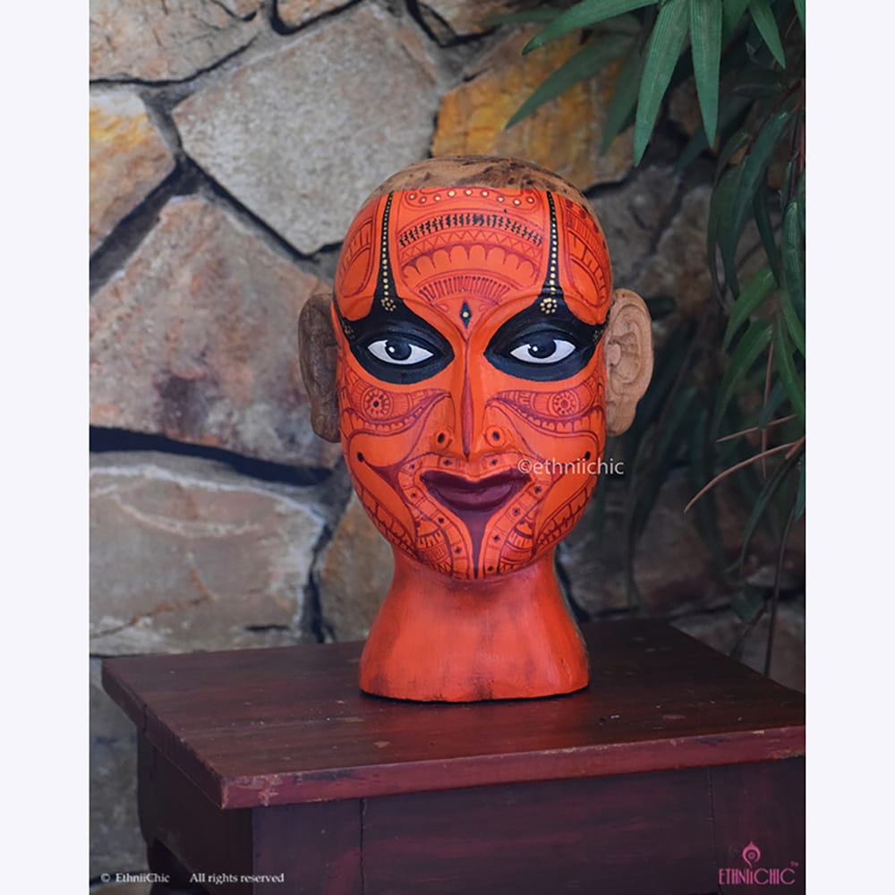 Hand painted Devagana Head Accent -10" image 1