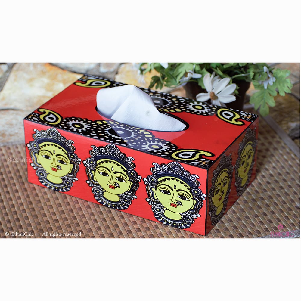 Tissue Box - Kalamkari face image 0