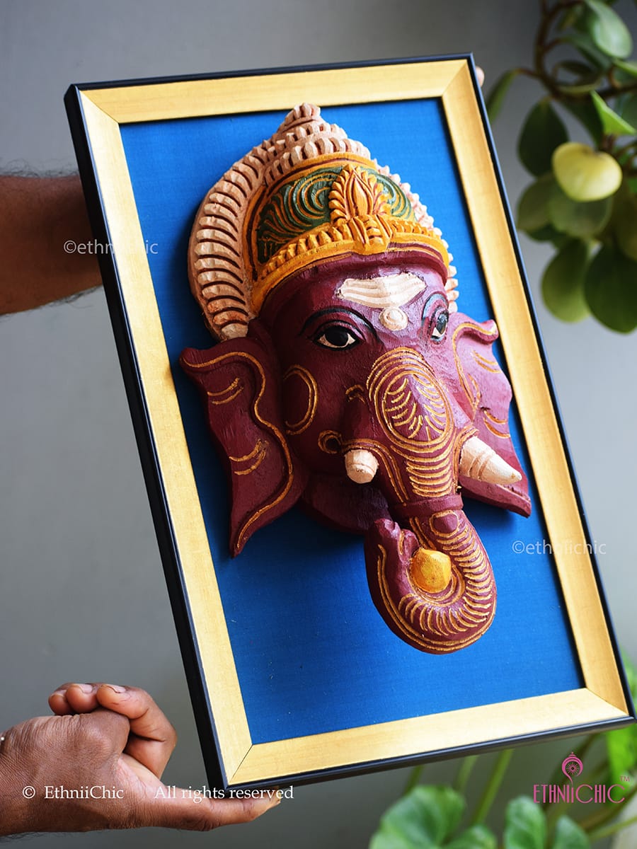 Wall Mounting Ganesha Head Frame