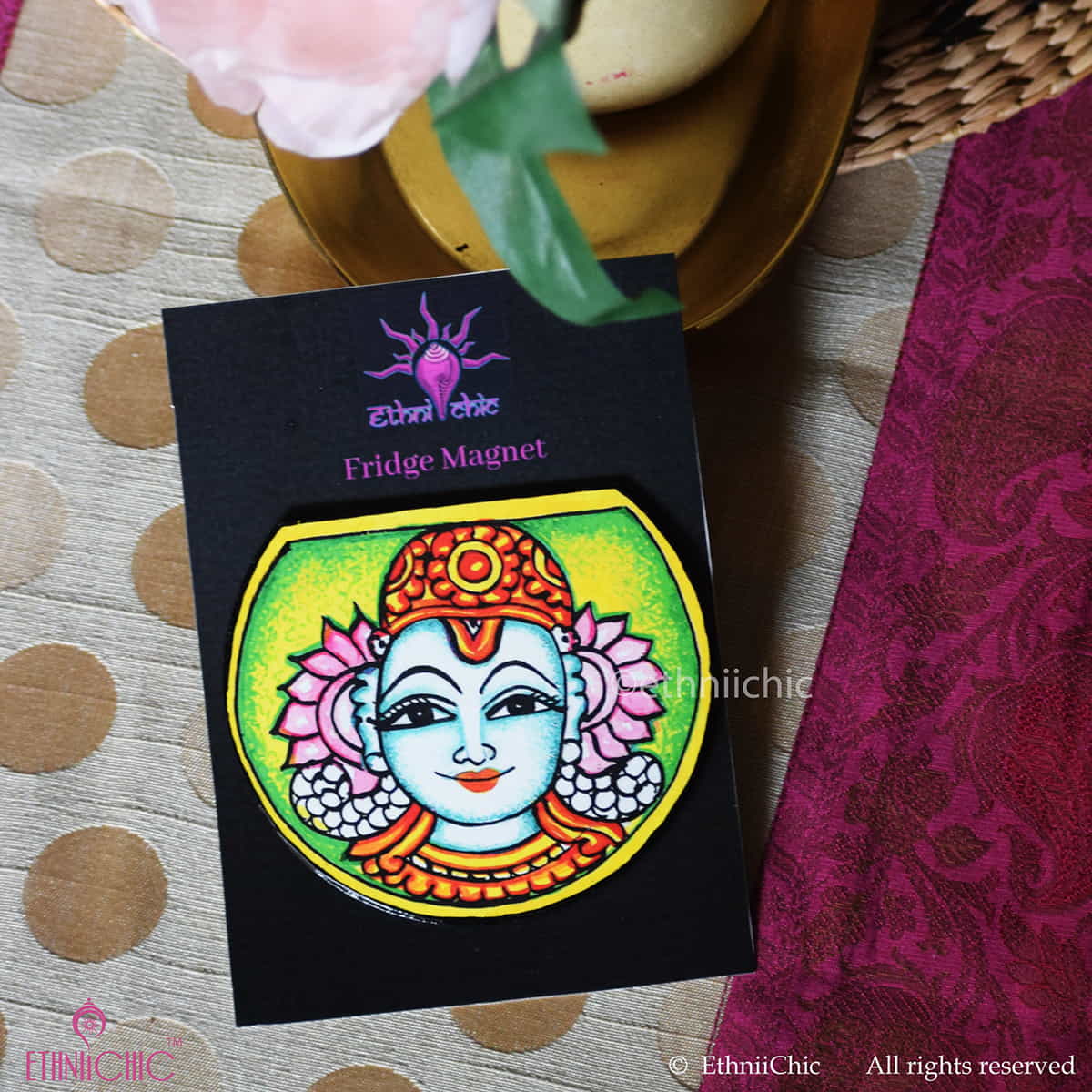 Kerala Mural Fridge Magnet Apsara - 11 image 0