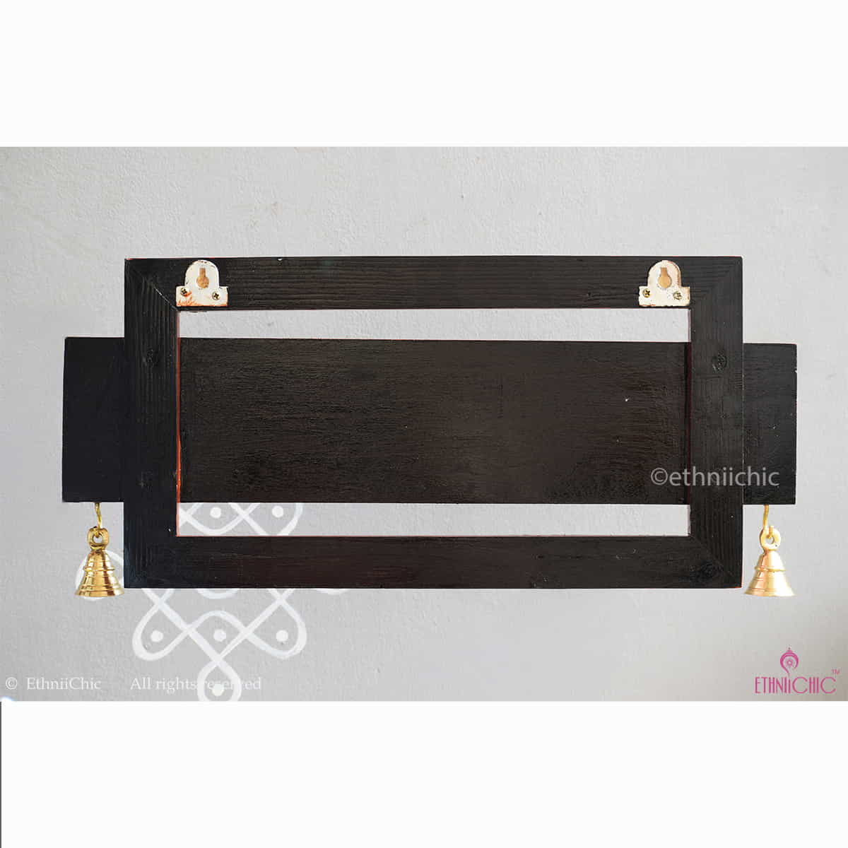 Handpainted Wooden Name board - Kolam image 2