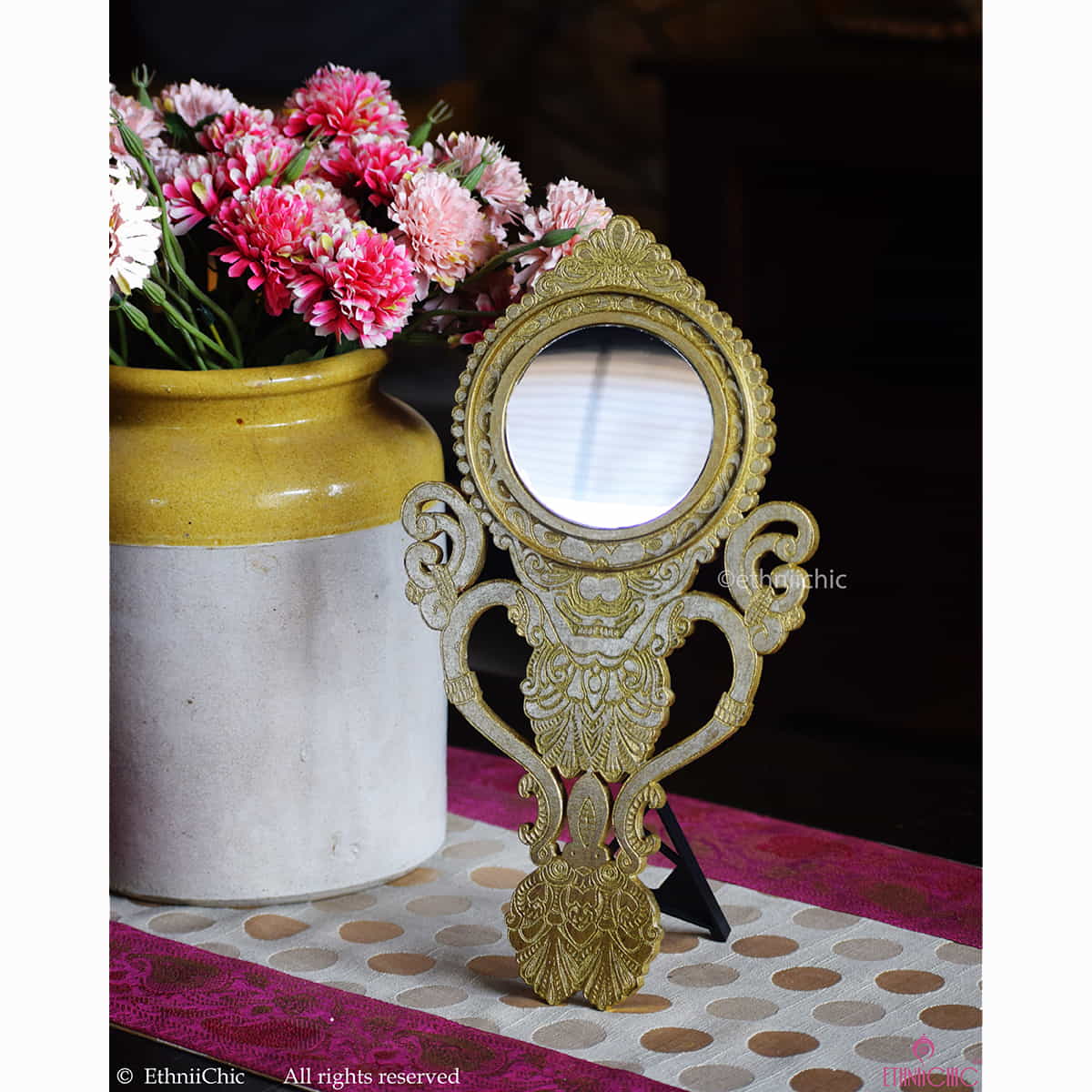 Wooden Aranmula Wall Frame with Mirror image 1