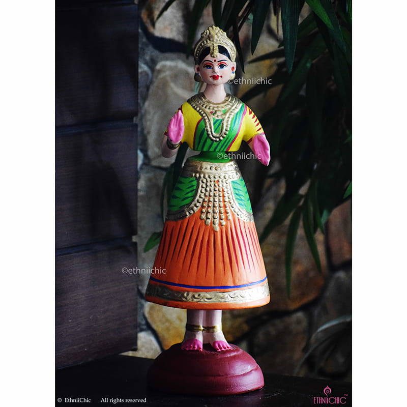 Dancing Thanjavur Doll - Orange image 0