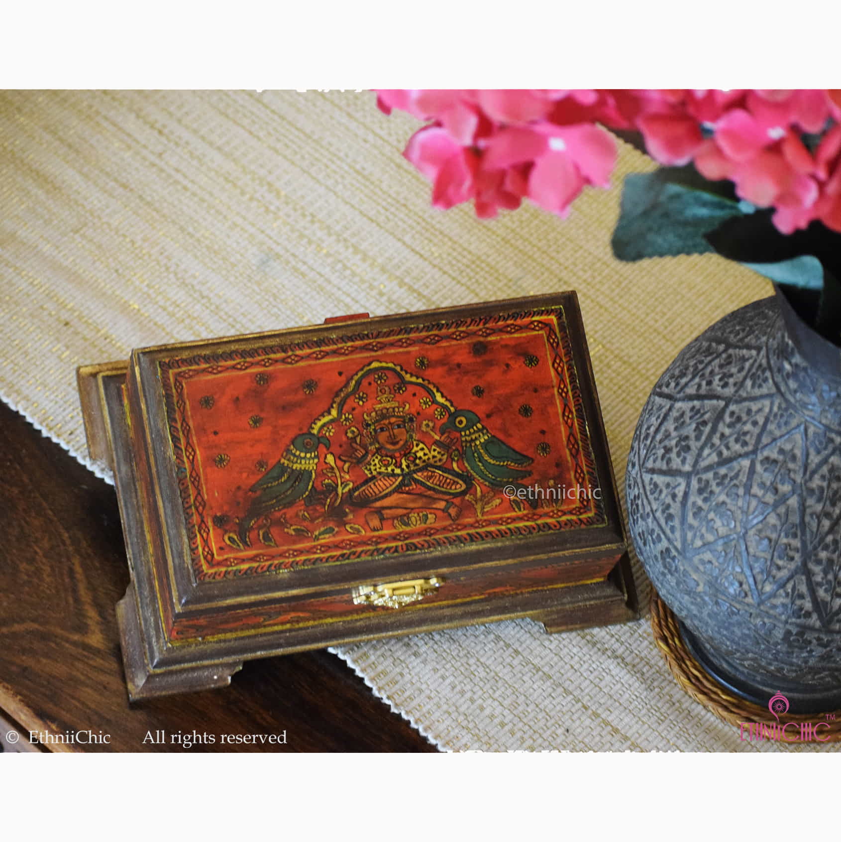Multipurpose Box Orange Distressed - Sharadhambal image 0