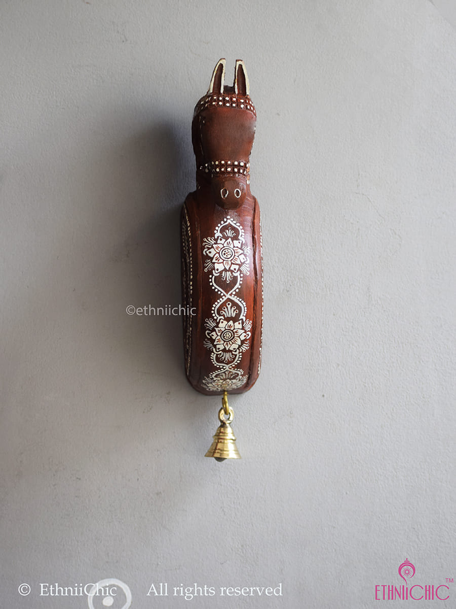 Wooden Handcarved Hand painted Horse Corbel