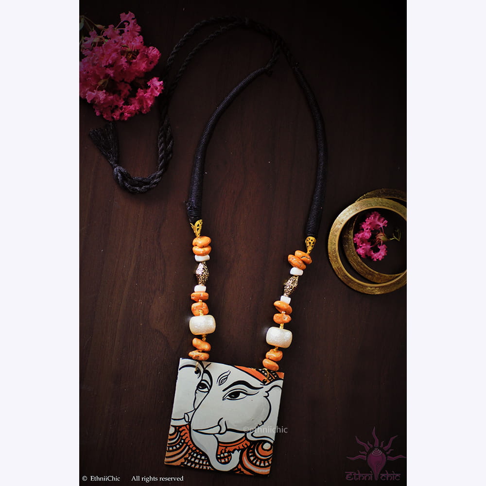 Hand painted Ganesha Neck piece 3 image 0