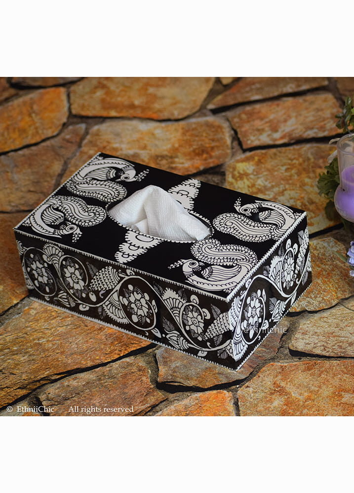Family Tissue Box - Tholu Peacock image 0