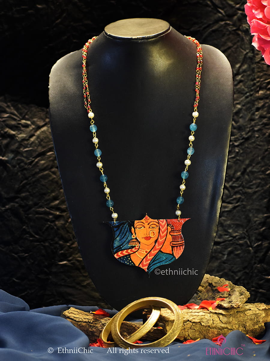 Hand painted Madhubani Neck piece
