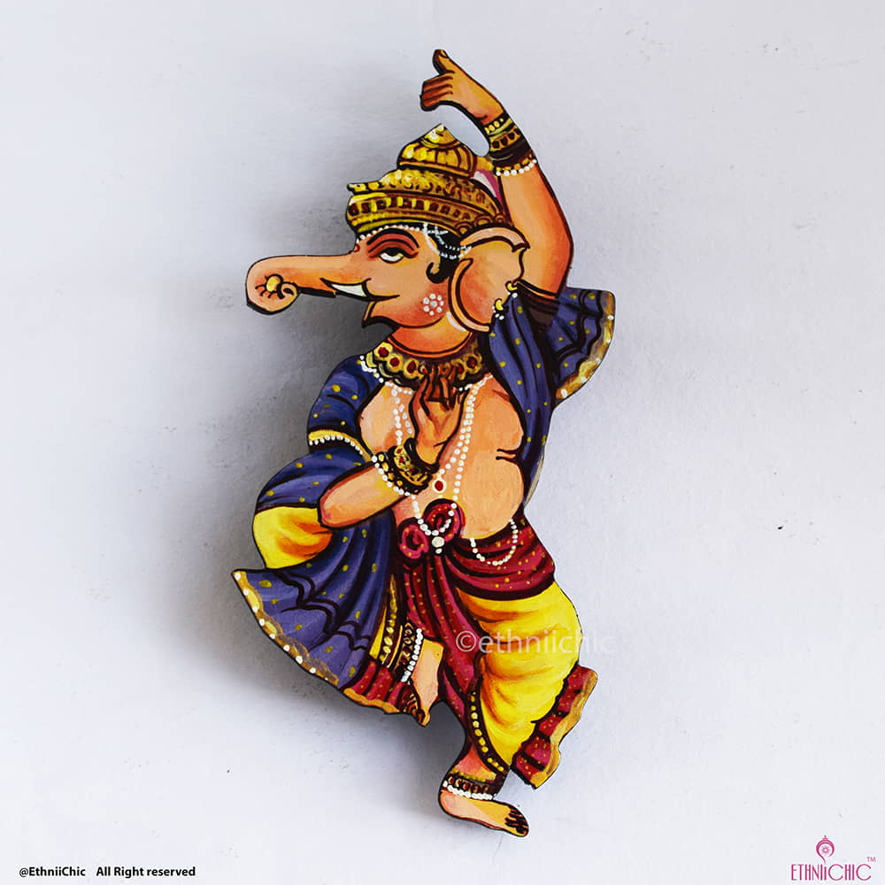 Hand painted Dancing Ganesha Cut out image 1