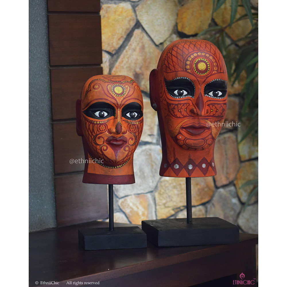 Theyyam Head set with stand 5 image 0
