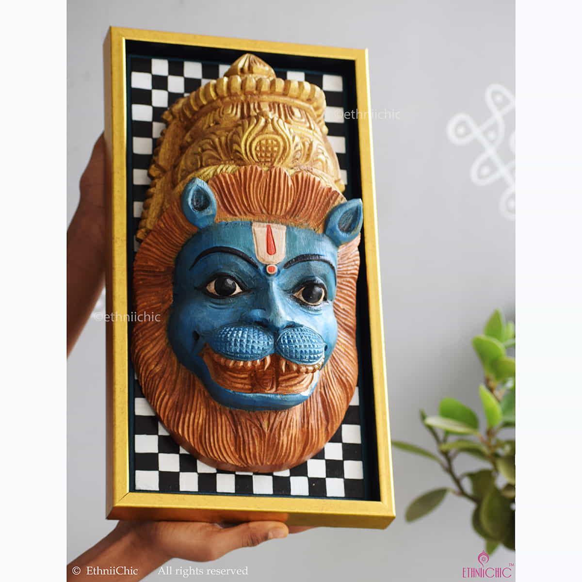 Wall Mounting Narasimha Head Frame image 2