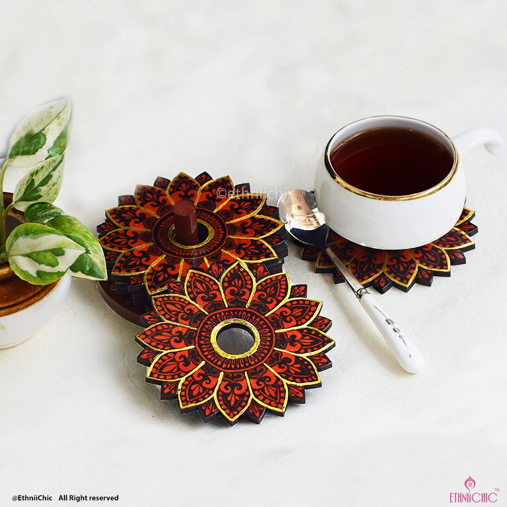 Hand painted Mandala Coaster 1 image 0