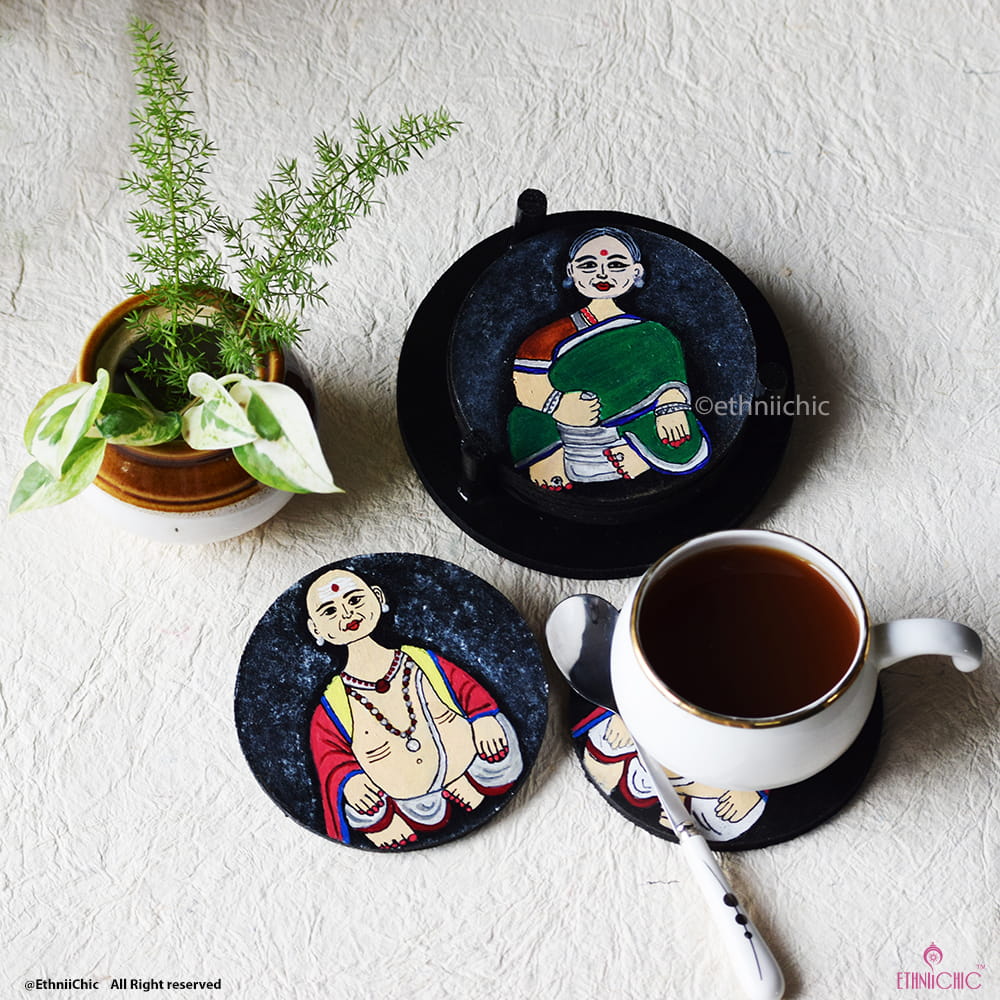 Coasters - Round - Taatha Paati Bommai image 0