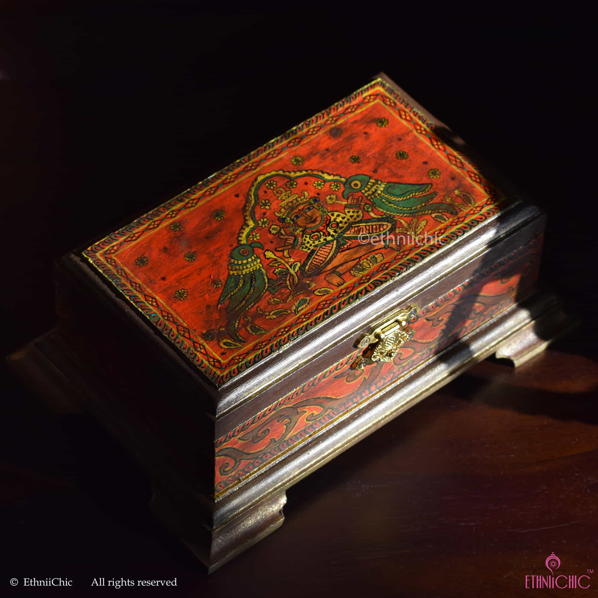 Multipurpose Box Orange Distressed - Sharadhambal image 2