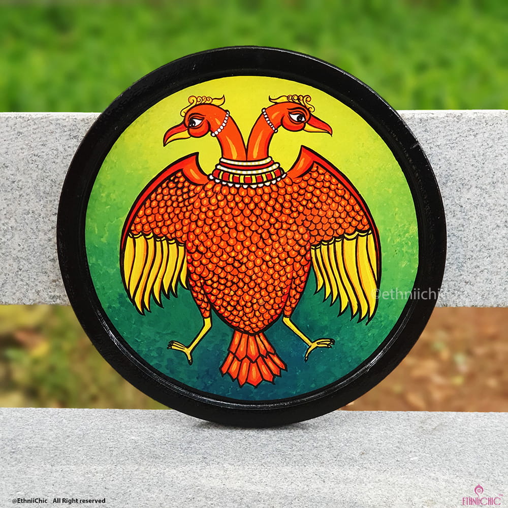 Garuda Handpainted Wooden Wall Plate - 10" image 0