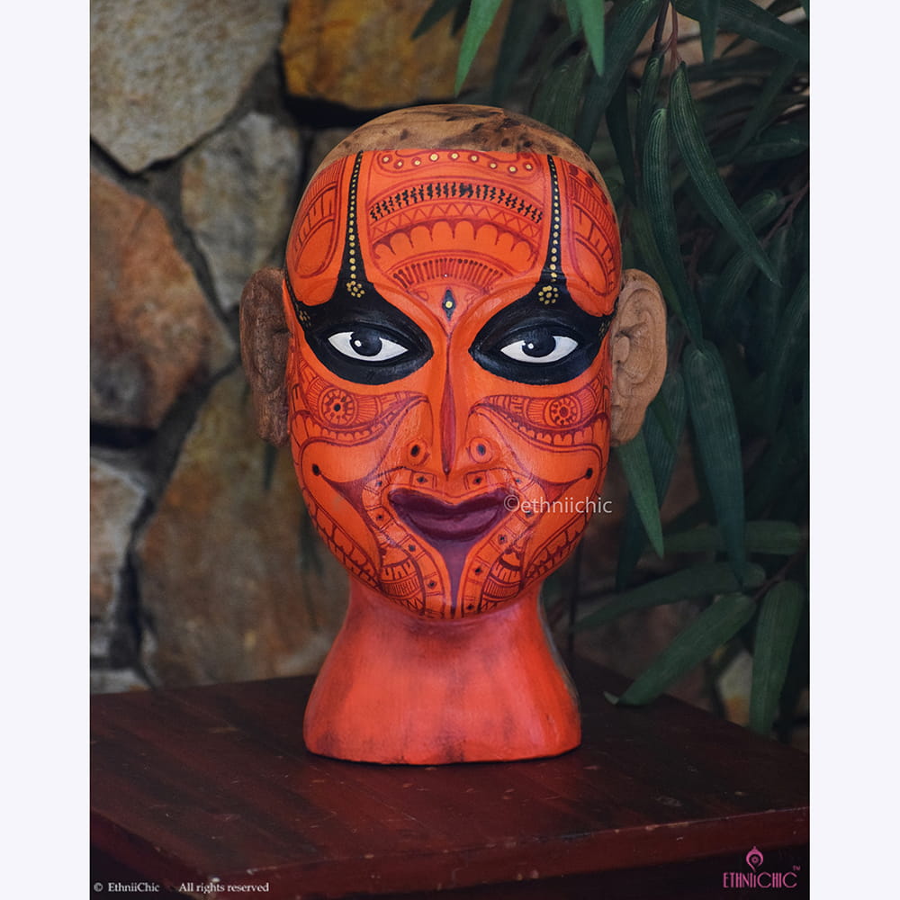Hand painted Devagana Head Accent -10" image 0