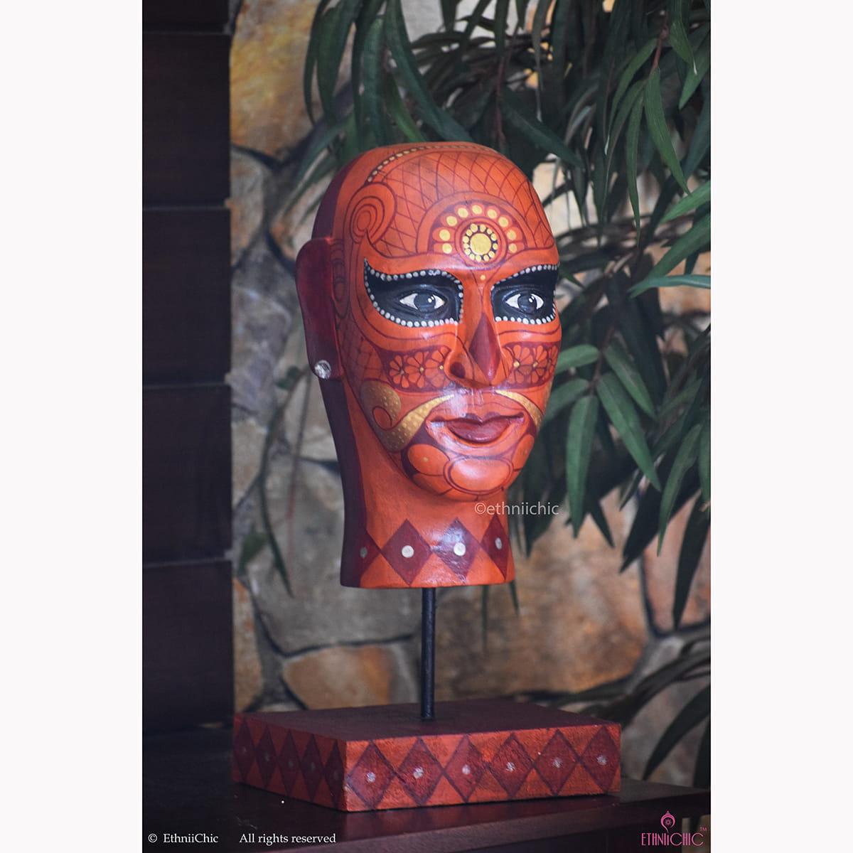 Theyyam Head with stand - 15"- A image 0