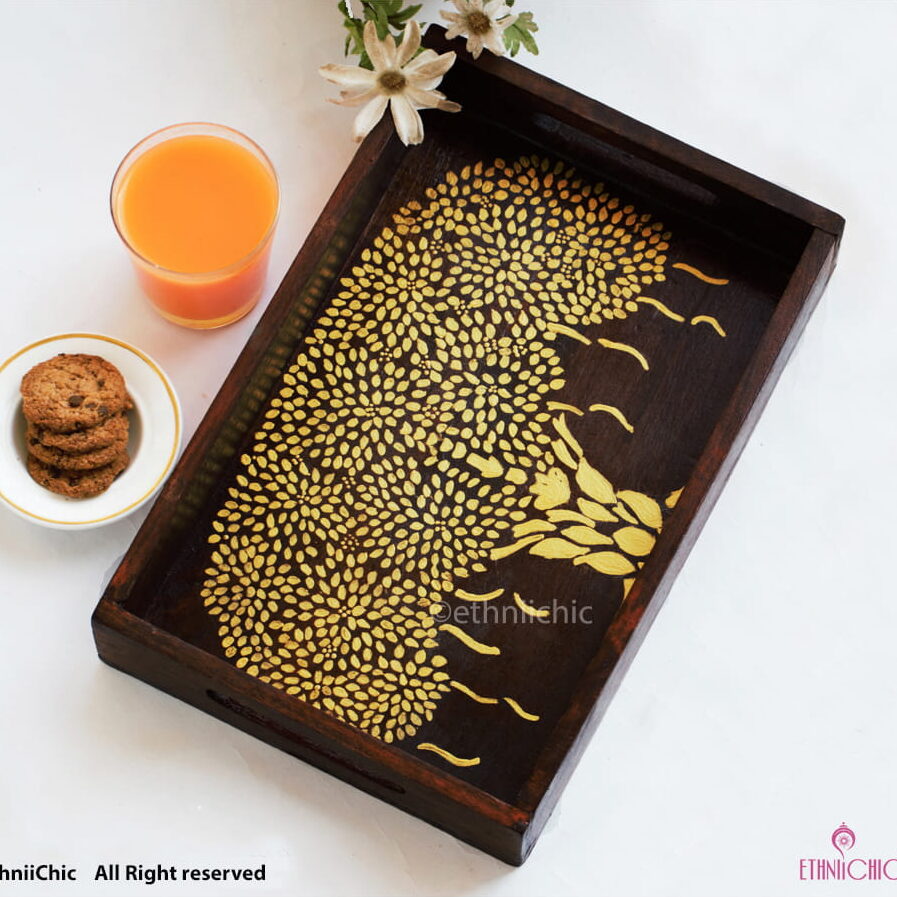 Hand painted Tree of Life Serving Tray image 0
