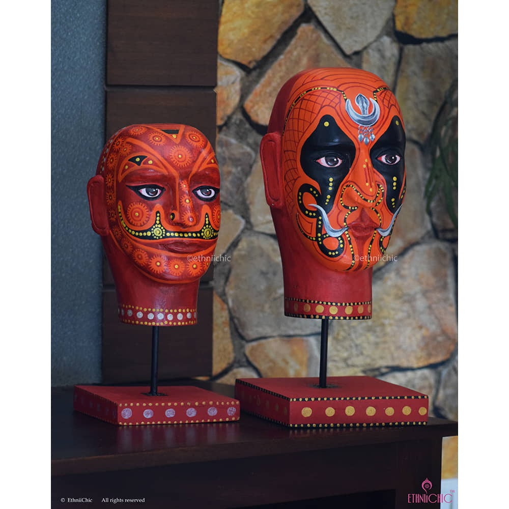 Theyyam Head set with stand 4 image 2