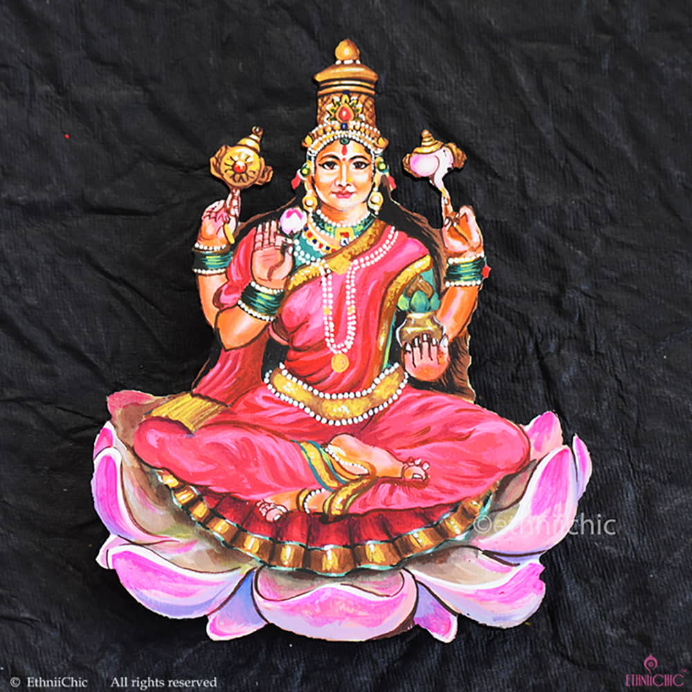 Hand painted Lakshmi Cut out image 0