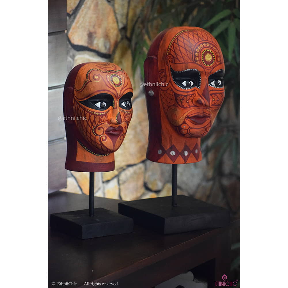 Theyyam Head set with stand 5 image 1