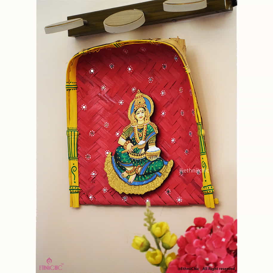 Wall Mounting Kulo with Annapoorneshwari Devi- Pink image 1