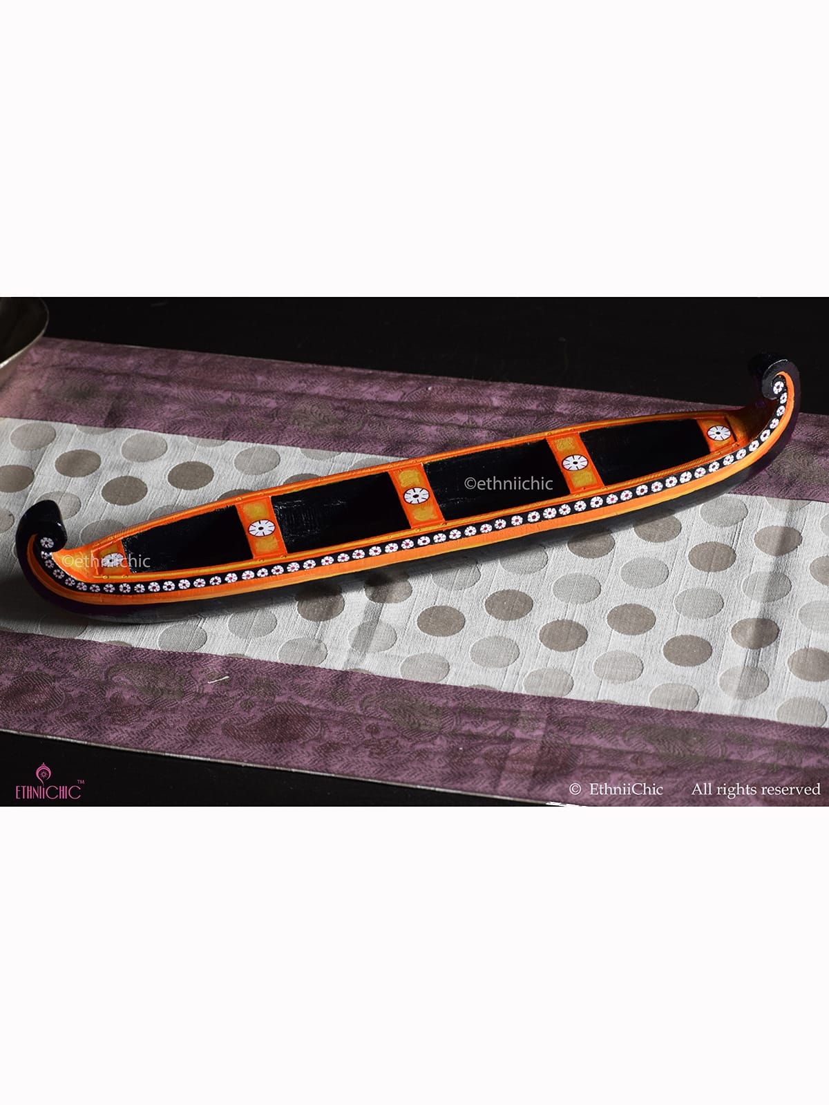 Wooden Hand painted Boat - Design 1