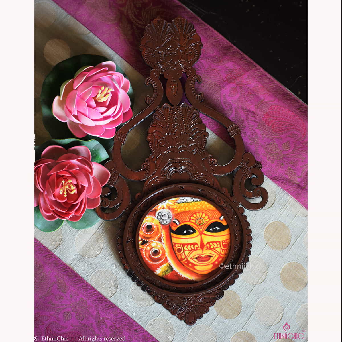 Wooden Aranmula Wall Frame - Theyyam image 0