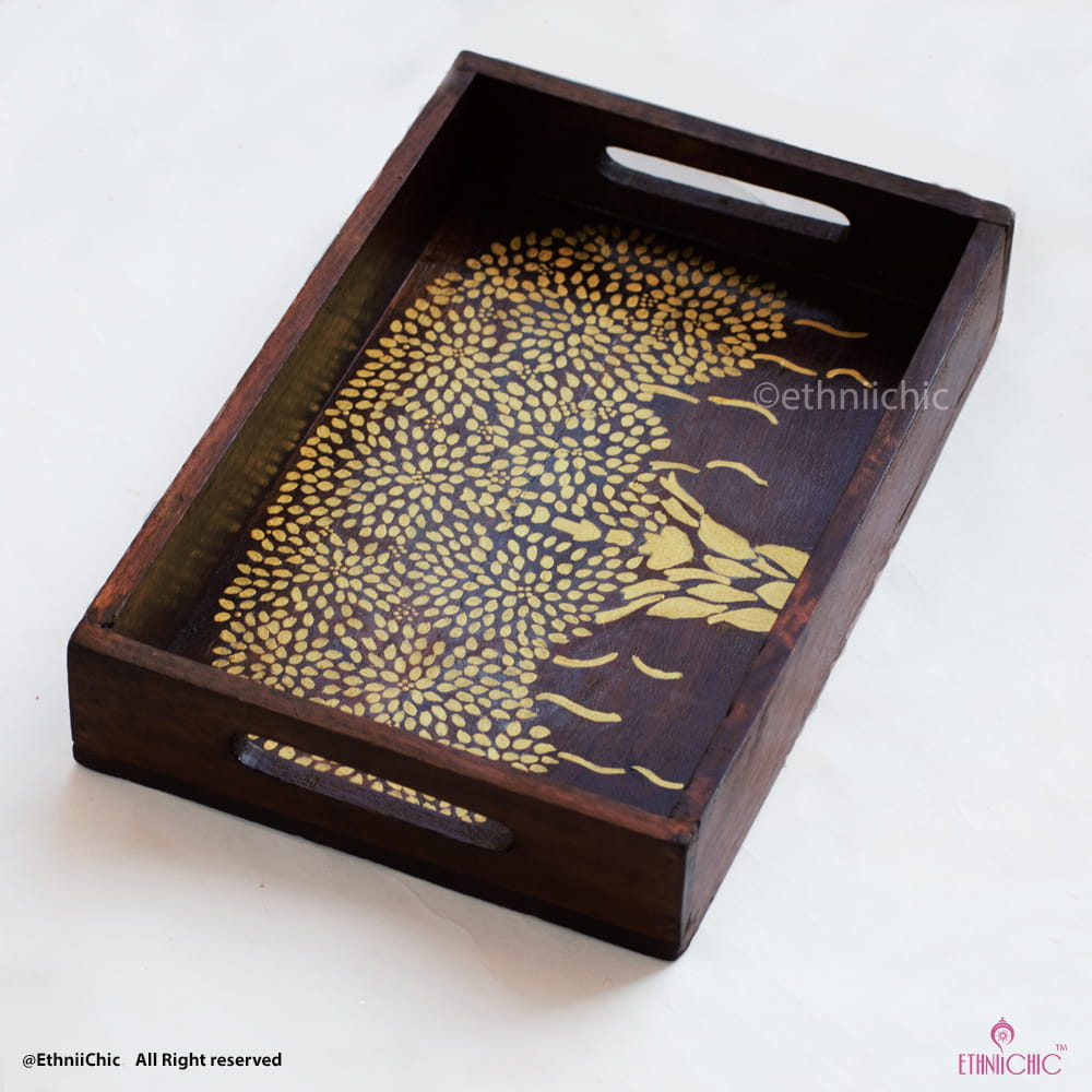 Hand painted Tree of Life Serving Tray image 3