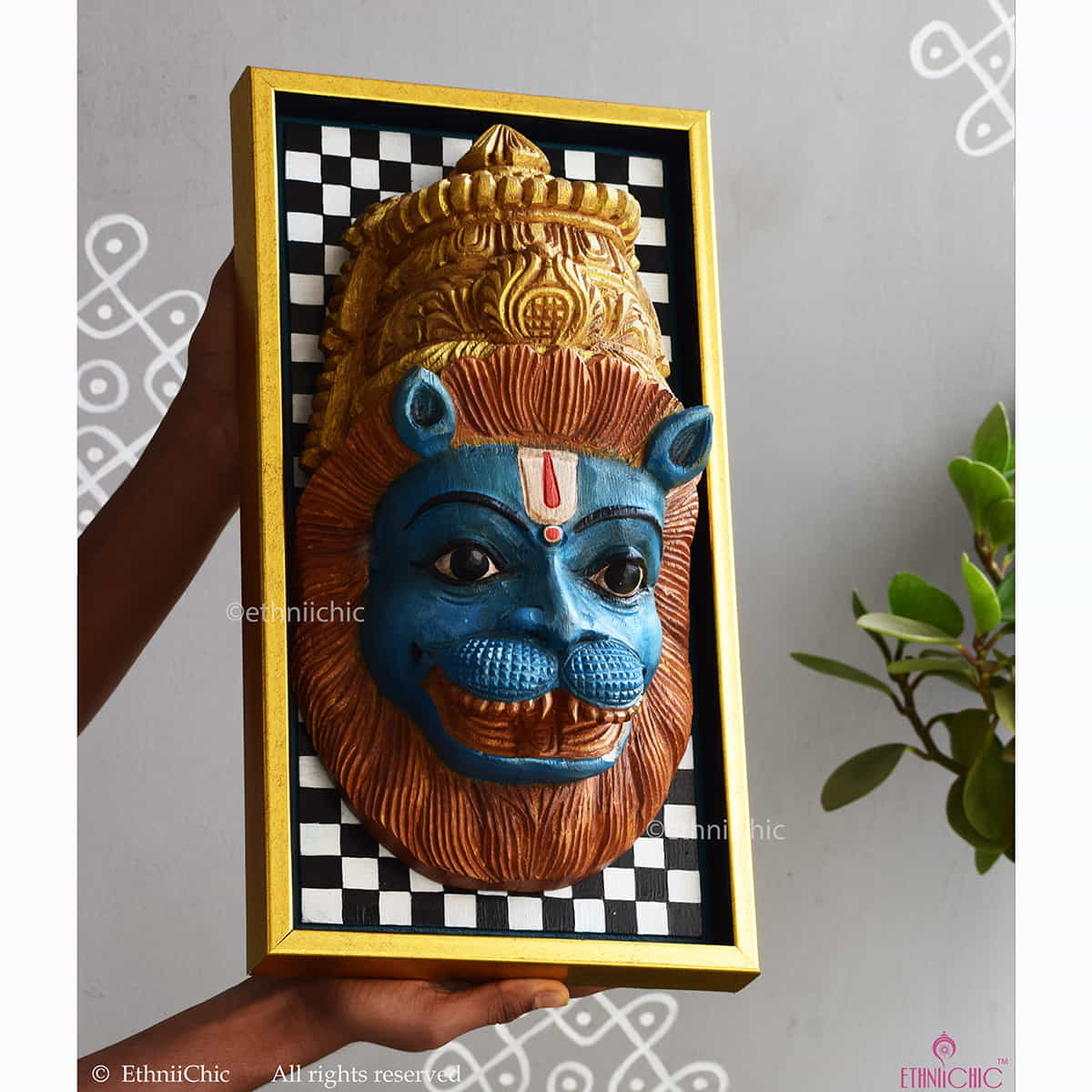 Wall Mounting Narasimha Head Frame image 0