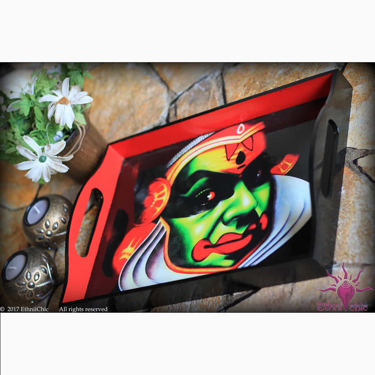 Large Tray - Kathakali image 0