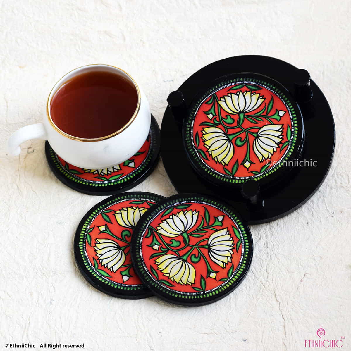 Coasters - Round - 3 Lotus image 0