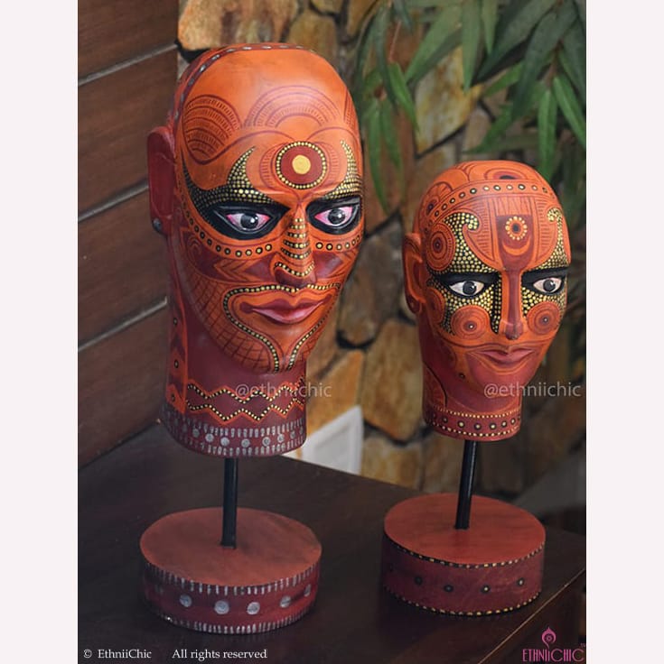 Theyyam Head set with stand 5 image 4